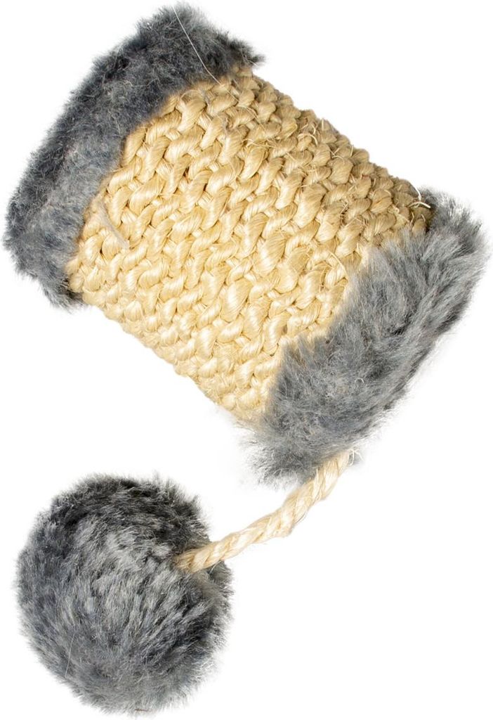 Duvo+ Katzenspielzeug Cushy Fass mit Ball grau