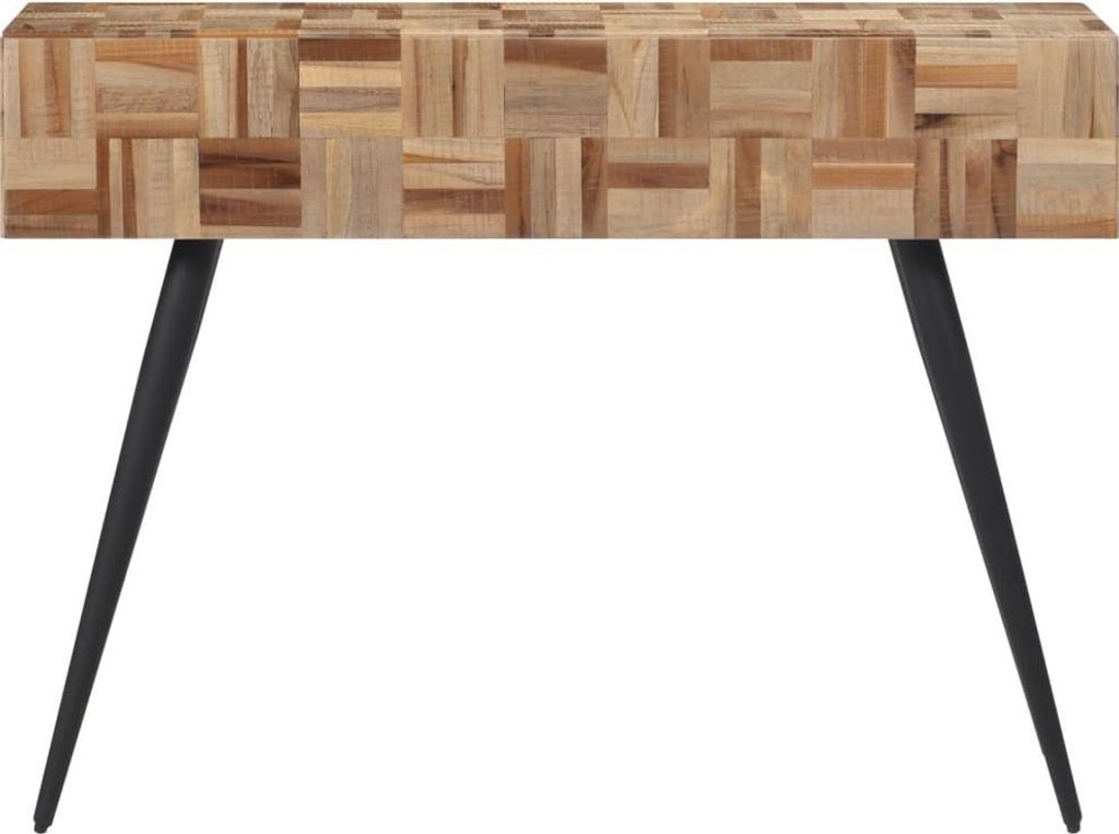 vidaXL Konsolentisch 110x34x80 cm Recyceltes Massivholz Teak