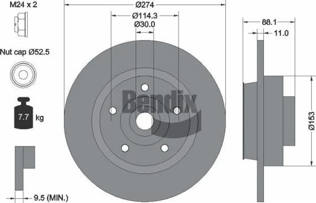 Disque de Frein Arrière BENDIX BDS1163 pour Scenic - Qualité de Frein