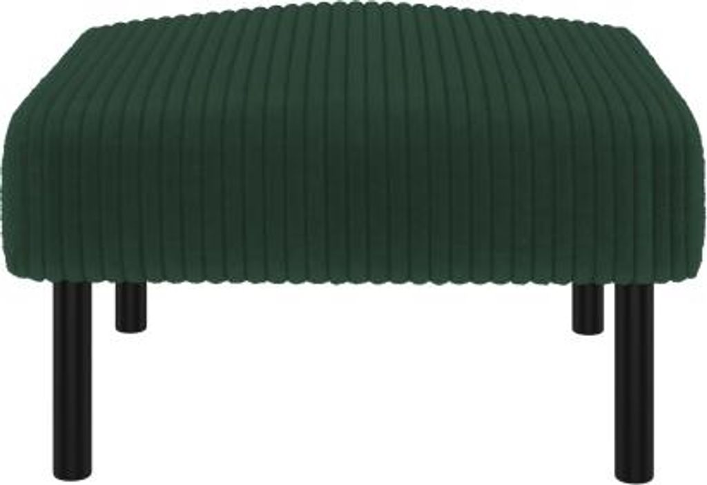 Hocker 56x51x39cm Cord Stoff Smaragd Metallgestell Velours Bezug Superweich Vielseitig Fussbank Sitzhocker Beistelltisch Schnell Werkzeugfrei Montiert