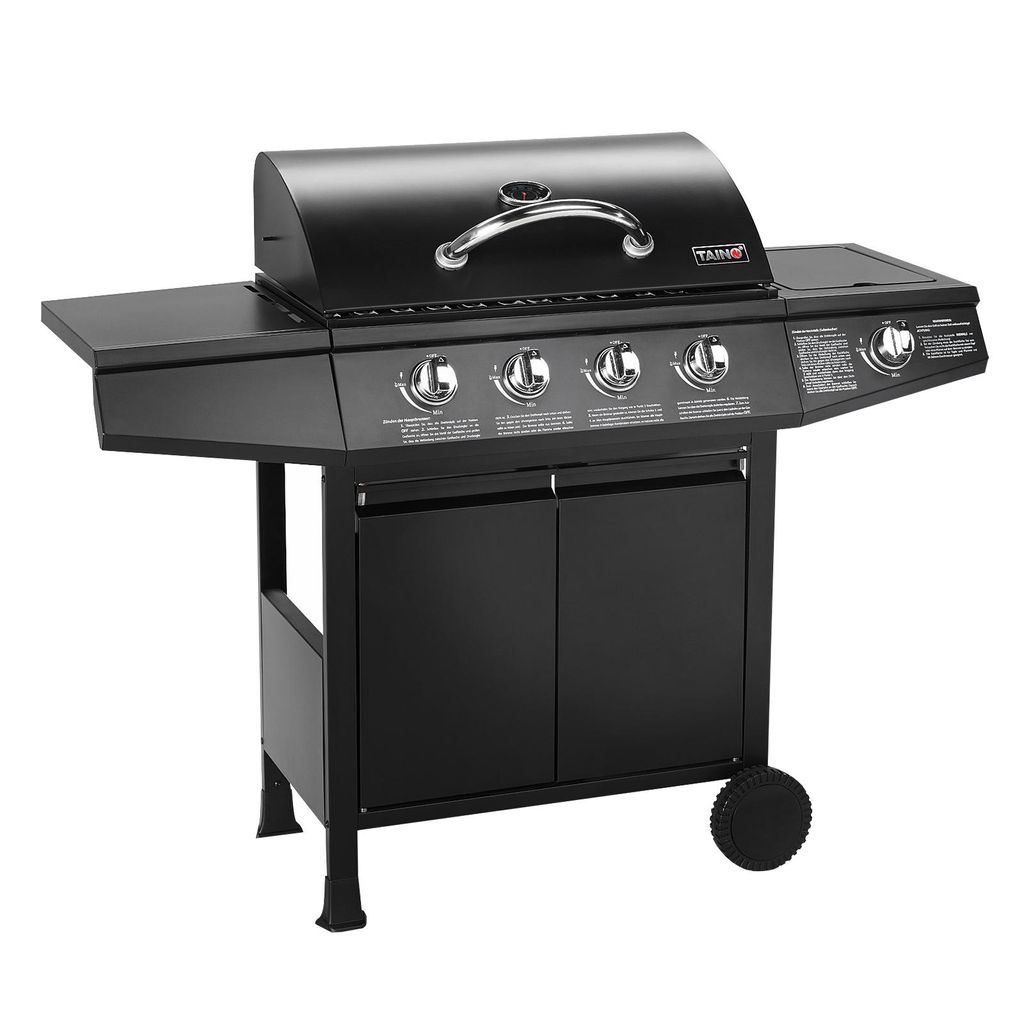 TAINO BBQ Gasgrill BASIC 4+1 Grillwagen 4 Edelstahl-Brenner Produktbild 