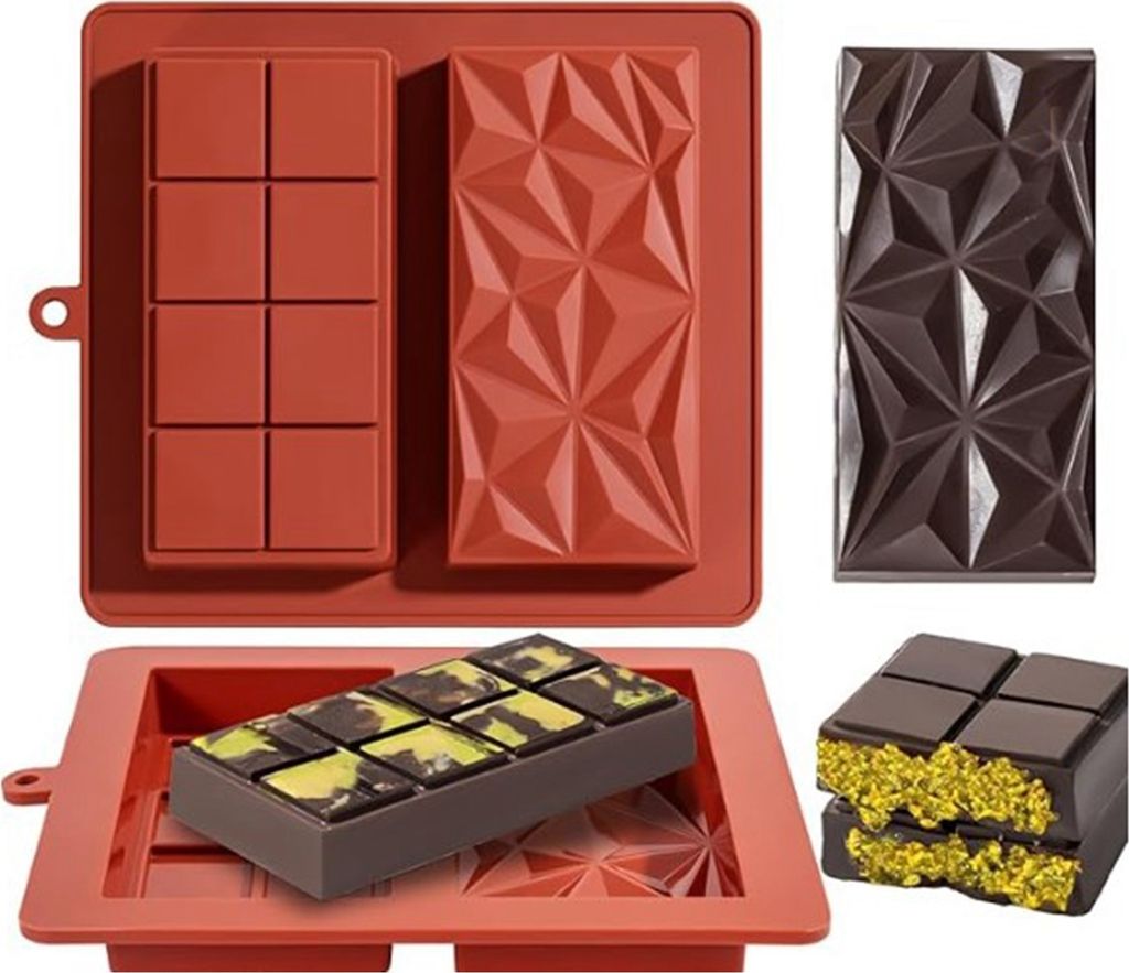2-in-1 Schokoladenform Silikon Schokoladentafel Form Produktbild 7