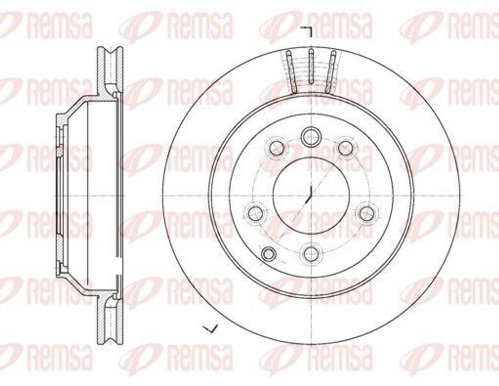 2x REMSA Bremsscheibe 6971.10 hinten für VW Touareg (7LA 7L6 7L7) 329 7mm