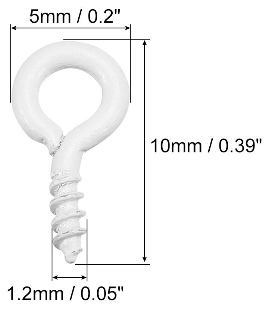 200 Stš¹ck Kleine Schraube Augenstifte Haken Mini ?sen Schrauben Gewinde 5x10x1.2mm Selbstschneidende Bolzen fš¹r Schmuck Herstellung Ergebniss...