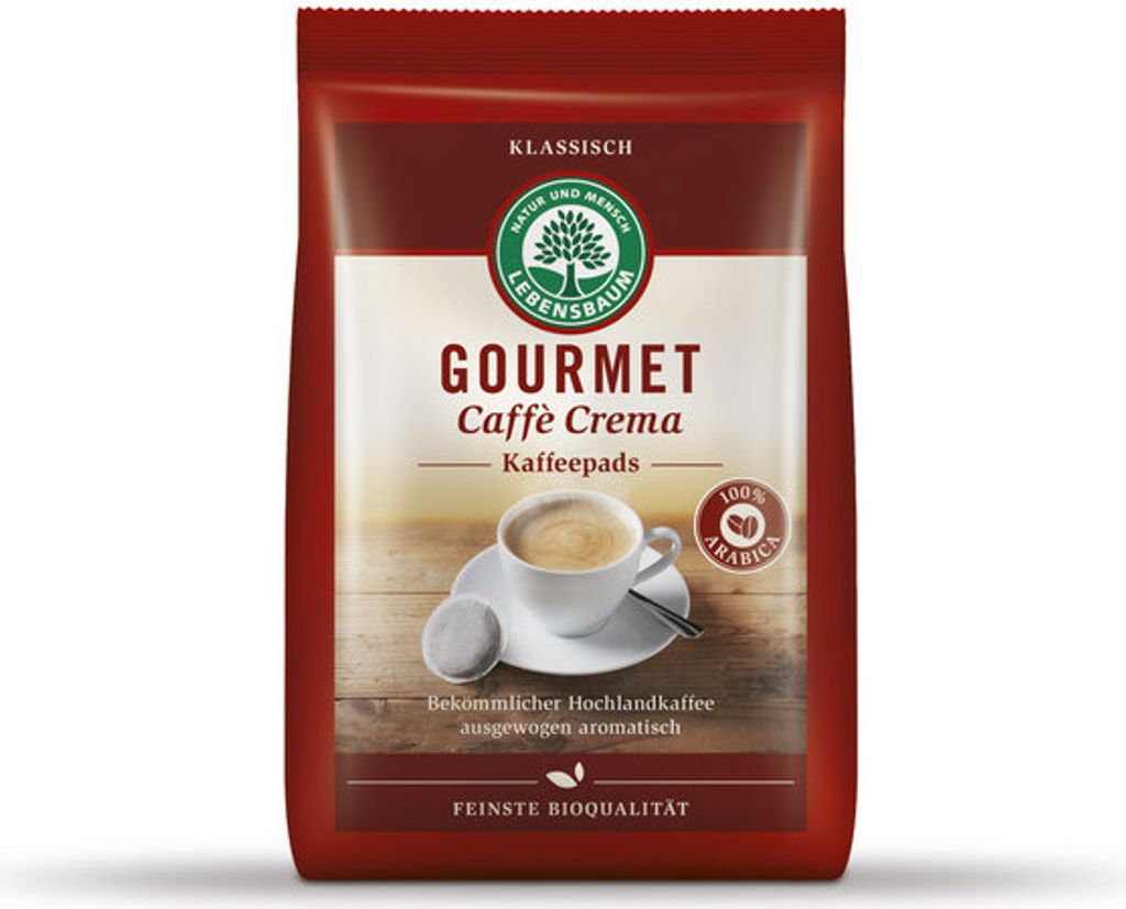 Gourmet Kaffee Crema klassisch Kaffepads 18 Stück - 126g Produktbild 