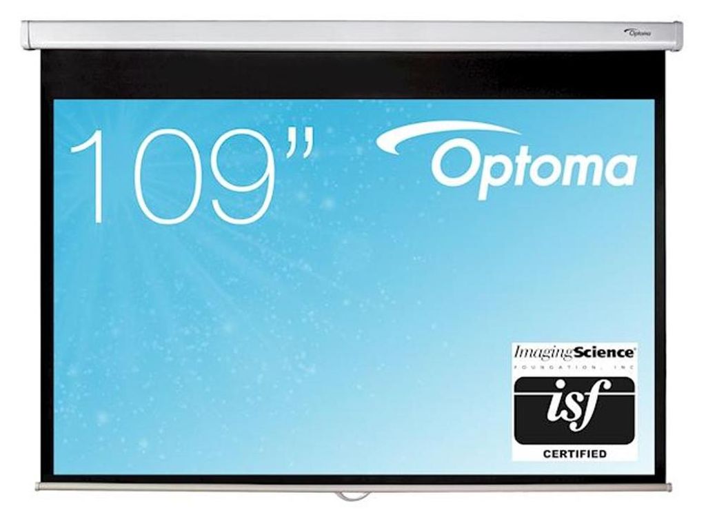 Optoma DS-1109PMG+ manuelle Pull-Down Leinwand 109'' Produktbild 