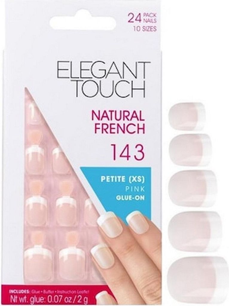 Set, Elegant Touch, Natural French, Square, Artificial Immagine del prodotto 