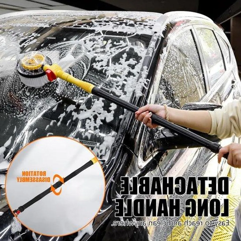 Brosse de nettoyage télescopique rotative : finissez-en avec les traces