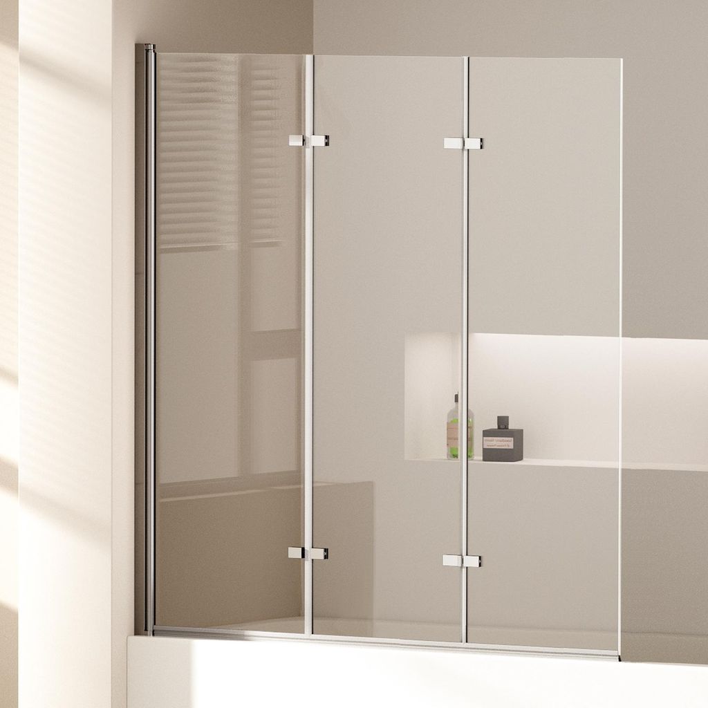 EMKE 120x140cm baignoire paroi de douche en 3 parties Image du produit 