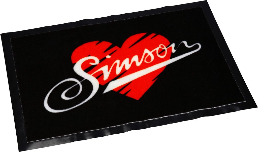 Fußmatte "I love SIMSON" 36x56cm - Schwarz