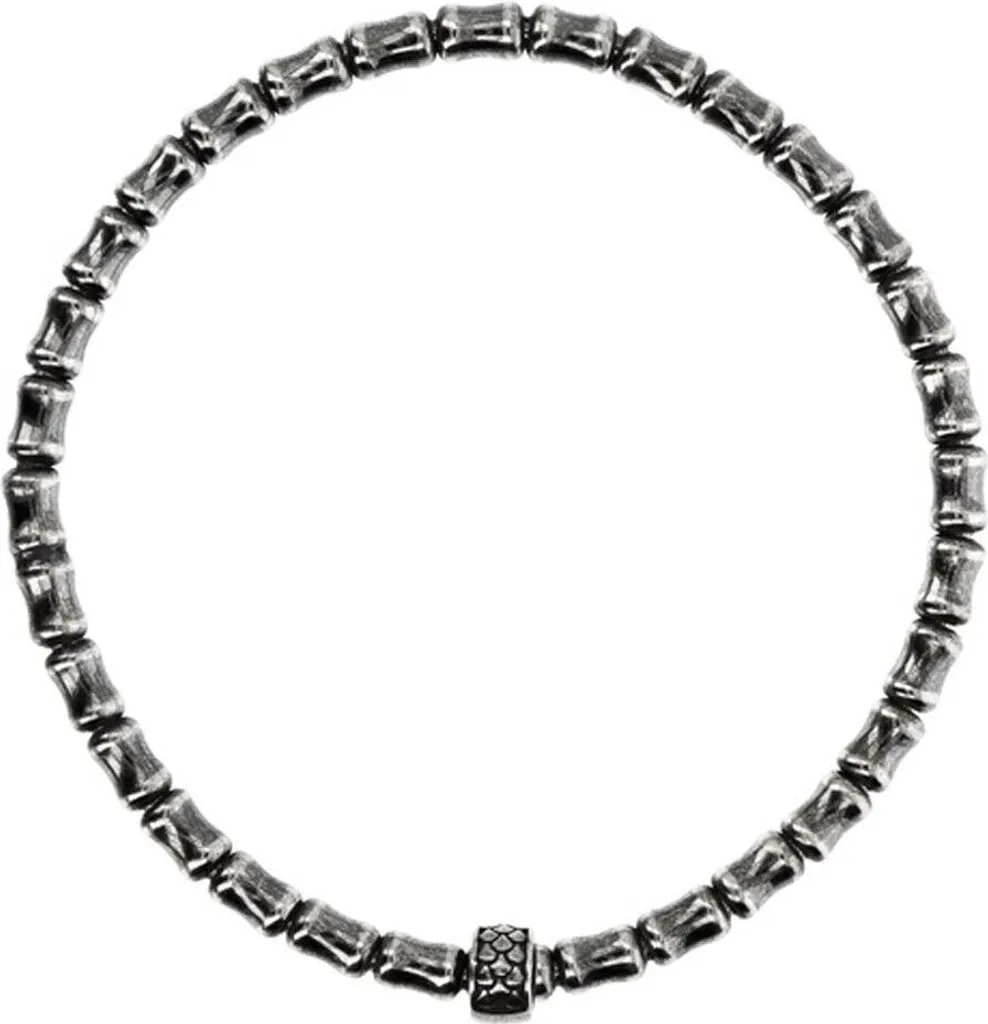 Bracelet gourmette pour homme Albert M. en argent vieilli haute qualité