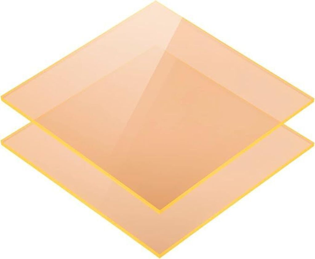 Gelb Fluoreszierend, 49 x 49cm Acrylglas Zuschnitte leuchtend farbig, Fluoreszierend, GS Platte, 3 mm stark, vielfältig verwendbar, INNEN & AUßEN...