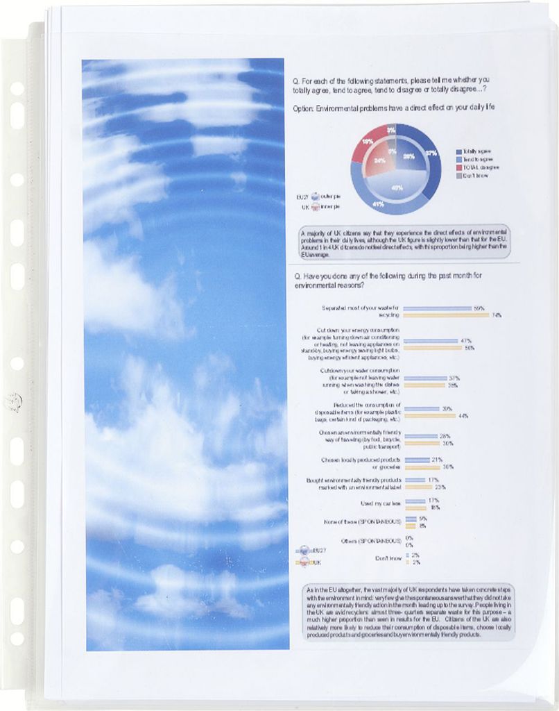 EXACOMPTA Prospekthülle mit Faltentasche DIN A4 PP