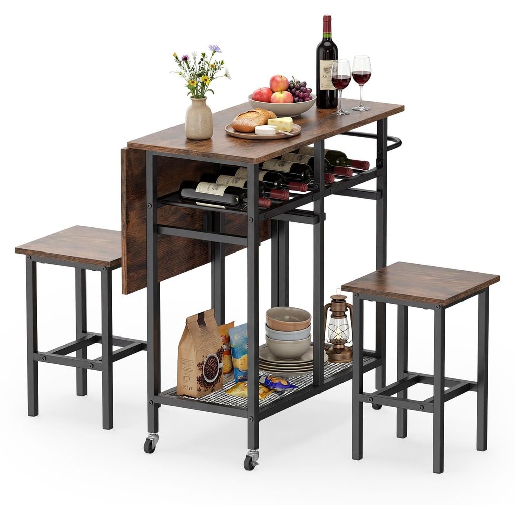 Set da pranzo COSTWAY con 2 sedie, tavolo da pranzo con Immagine del prodotto 