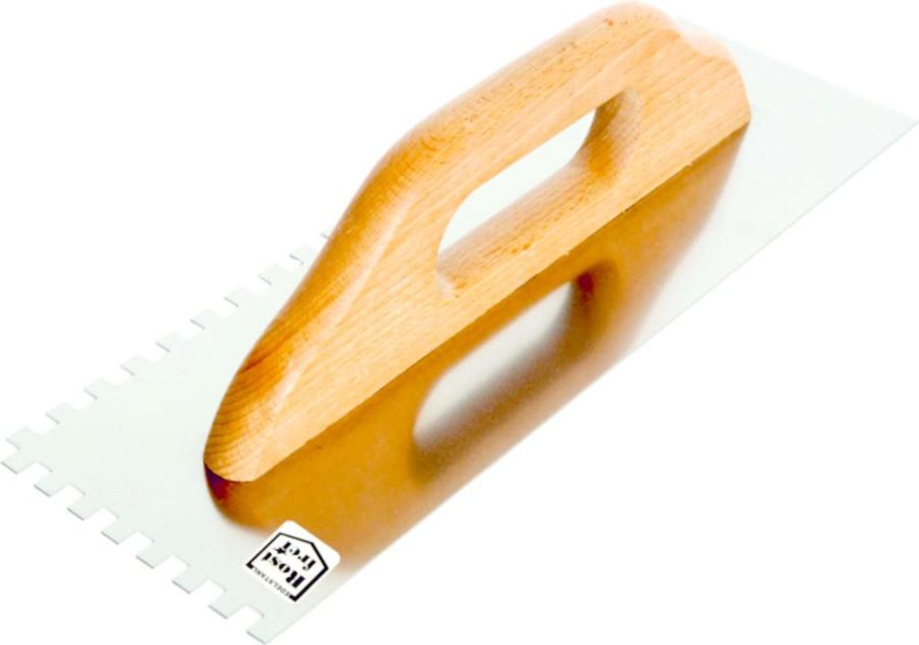 Edelstahl-Zahnspachtel Mit Holzgriff 580*130Mm Zahn 8*8 - E-323-6583