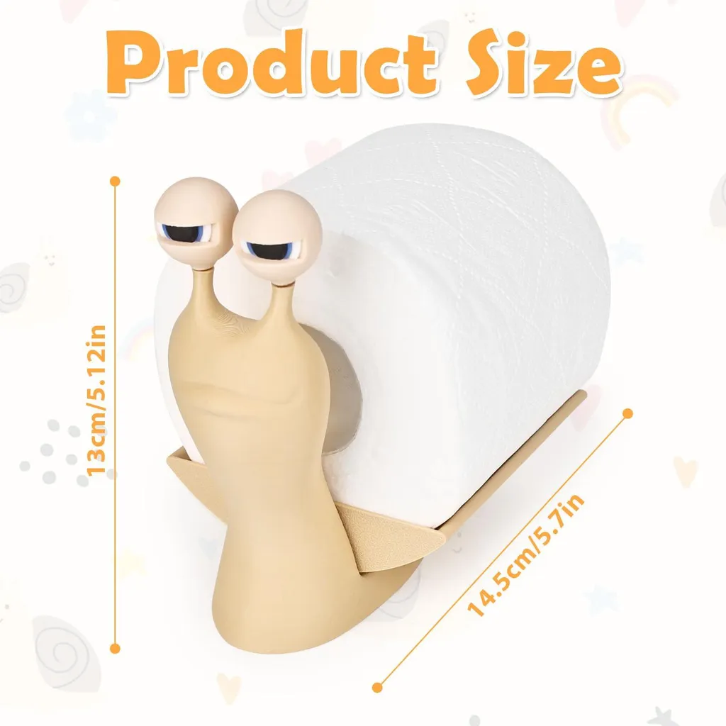 Porte-rouleau WC escargot impression 3D - Stockage papier sans perçage