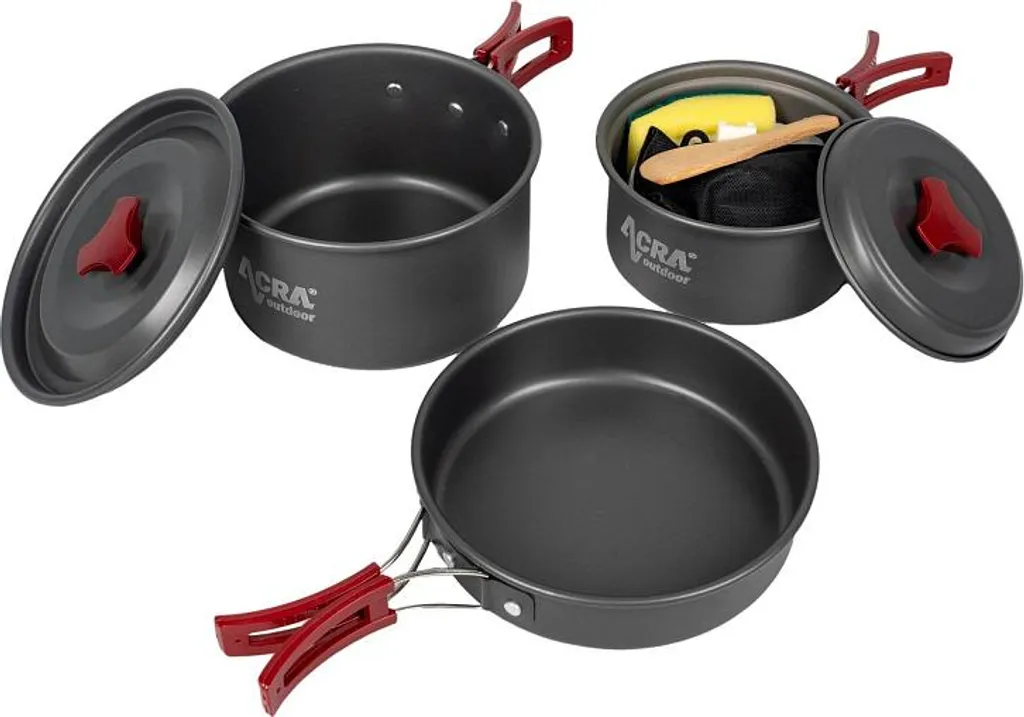 Popote de Camping Aluminium Acra C21 Kit de Vaisselle de Randonnée