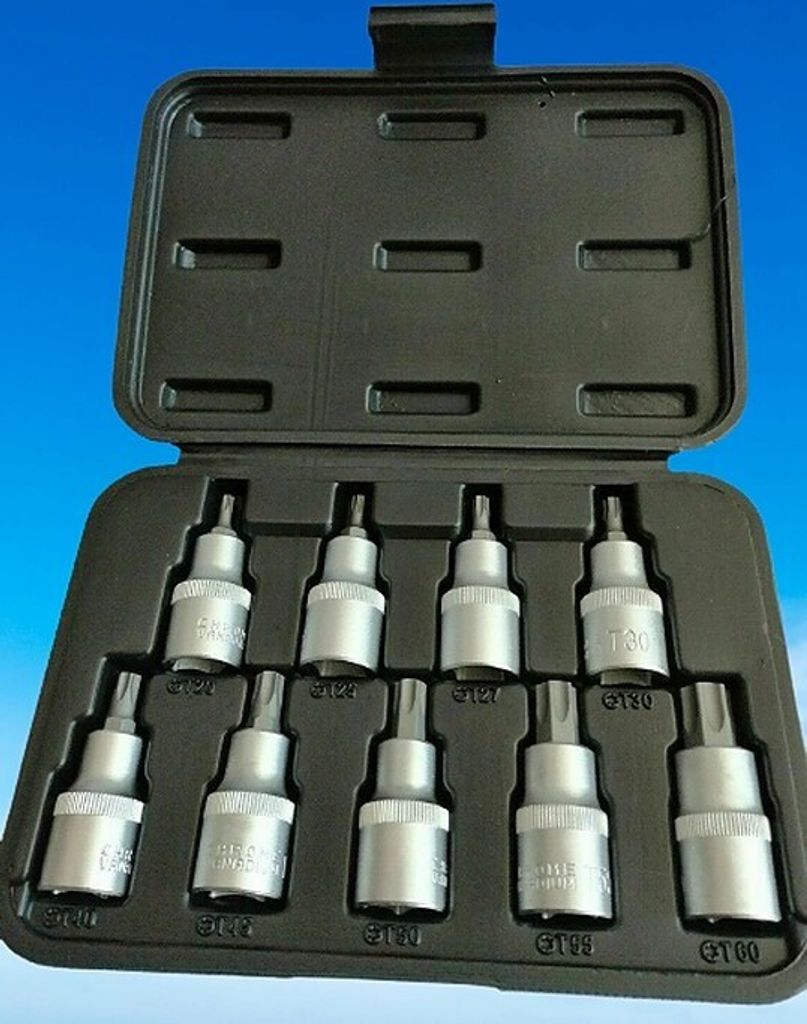 Torx Bit-Einsätze 55mm 9tlg. 1/2"