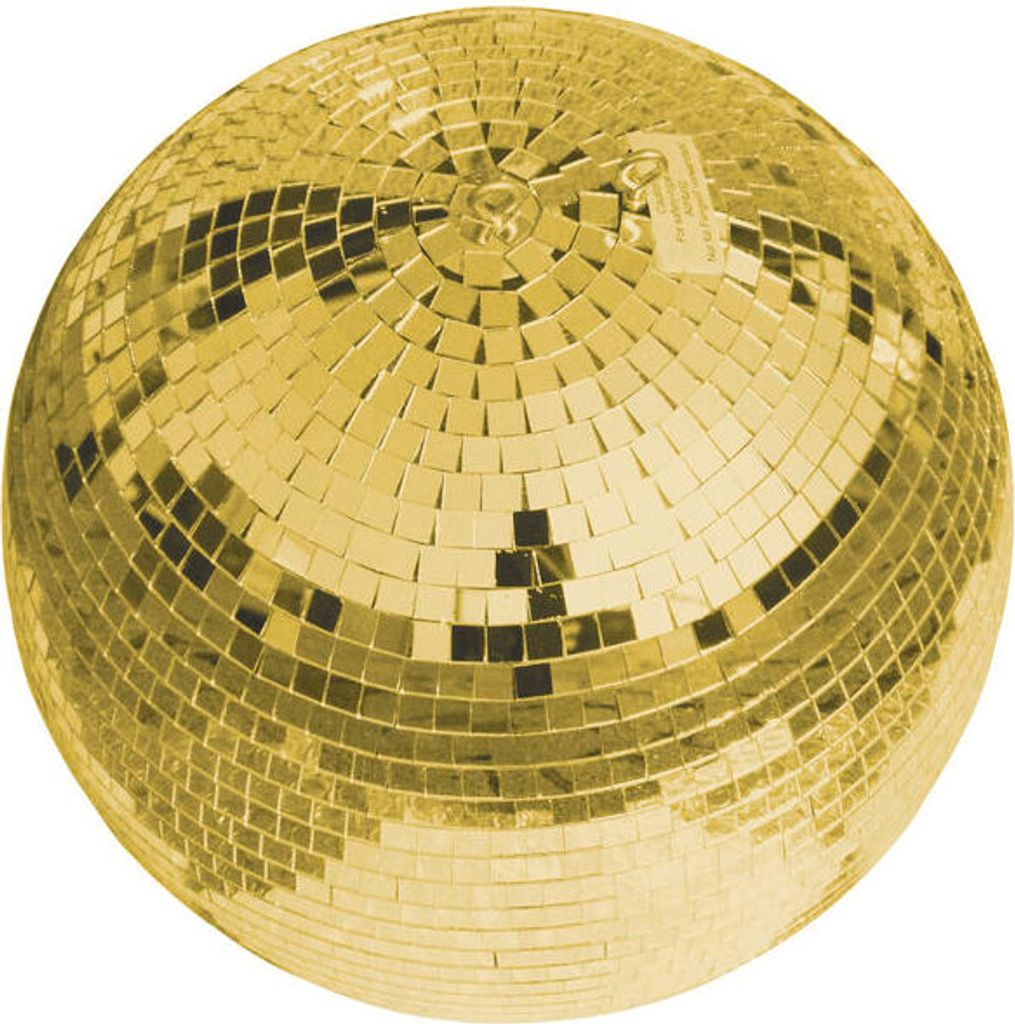 Palla da discoteca dorata di circa 20 cm con anima in Immagine del prodotto 