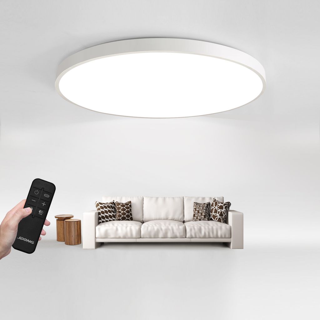 72W Led Deckenleuchte Ø 58*5CM Dimmbar mit Fernbedienung 3000K-6000K Wohnzimmerlampe Flach Rund Deckenlampe moderne Leuchte für Büro Schlafzimmer