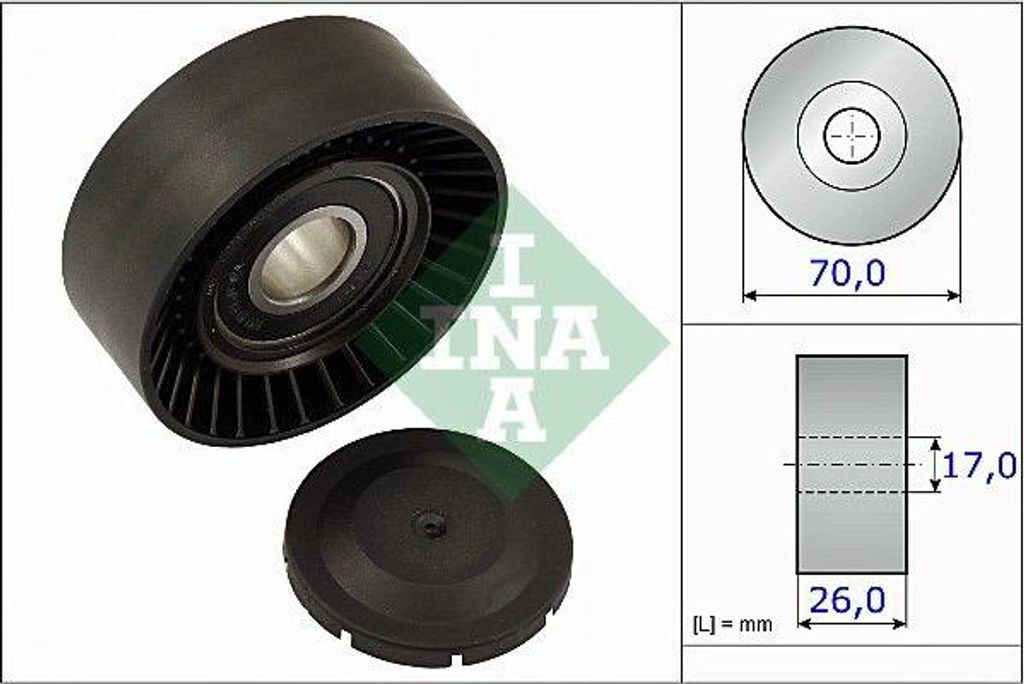 INA 531 0891 10 Spannrolle, Keilrippenriemen OE 1662022030 kompatibel mit Avensis, Celica, Corolla, Matrix, MR 2, RAV 4