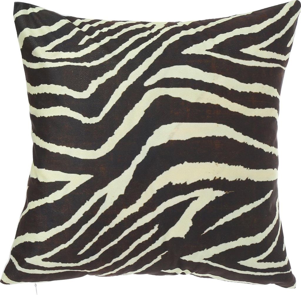 Kissenbezug Schwarz Grau Zebra Fell Muster
