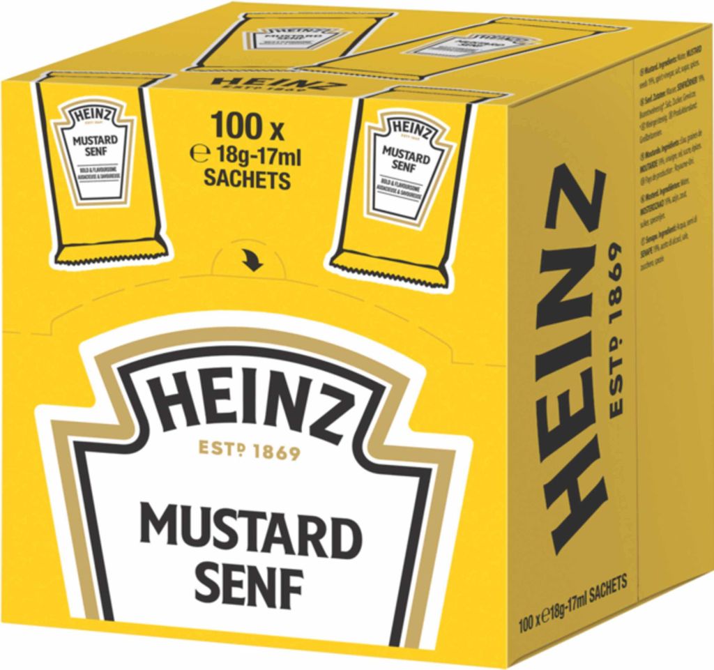Heinz Musztarda średnio ostra saszetka 100x17ml 1700g Zdjęcie produktu 