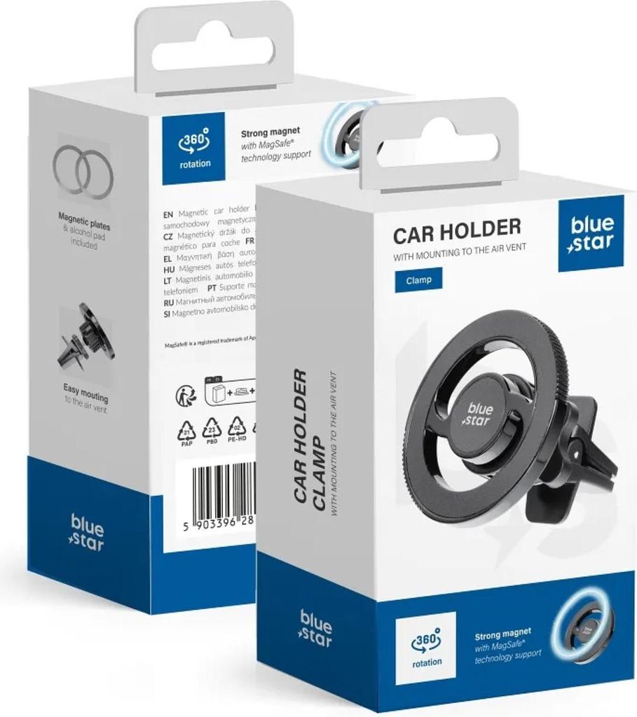 BLUE STAR Support magnétique pour voiture CLAMP adapté à la Image du produit 
