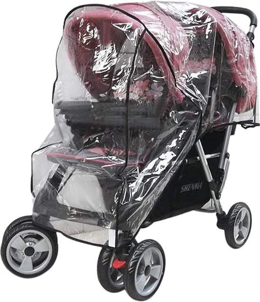 Housse de pluie pour poussette noire idéale pour balades et voyages
