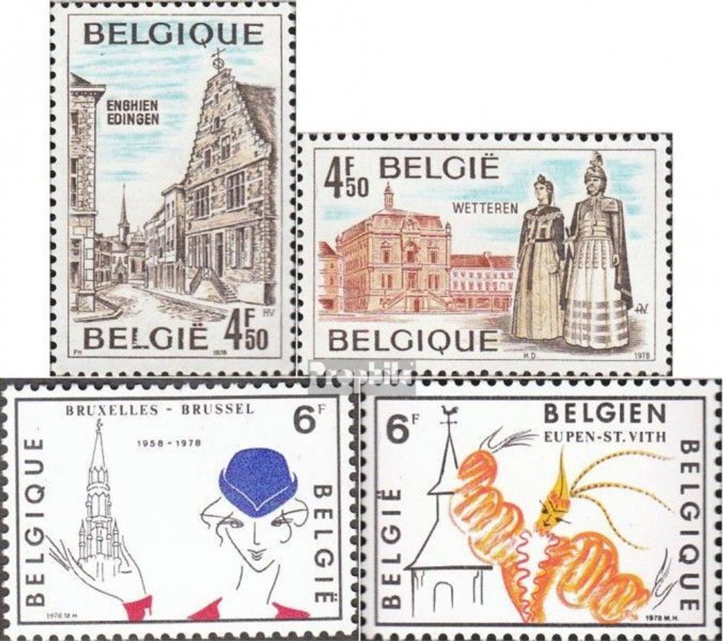 Briefmarken Belgien 1978 Mi 1959-1962 (kompl.Ausg.) postfrisch Tourismus