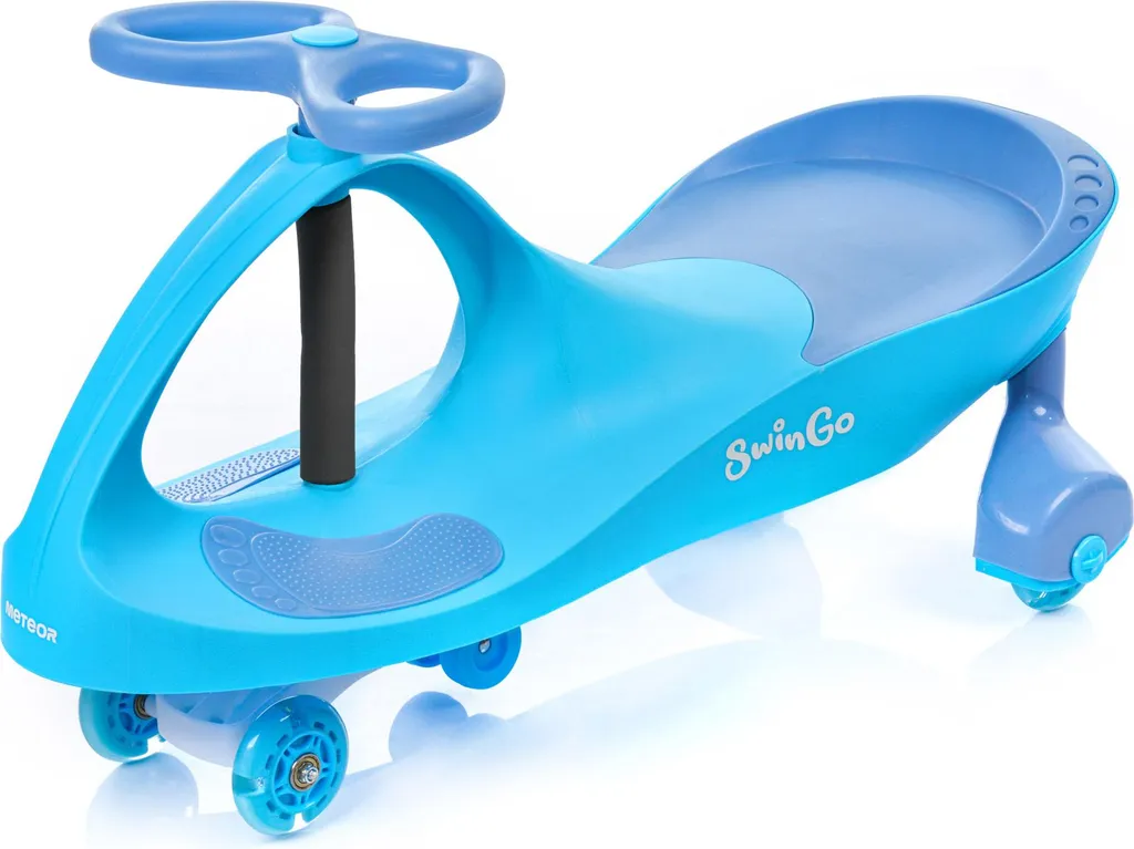 Voiture à Bascule Swingo Meteor Bleu avec Roues PU Silencieuses 80cm
