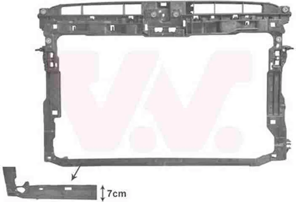 Carénage avant 5766668 pour réparation après collision face avant auto