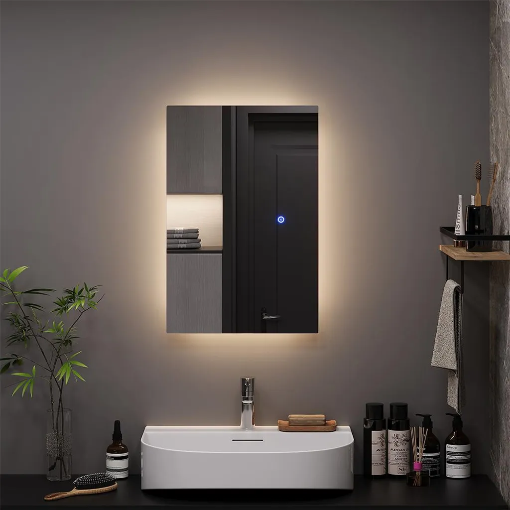 Miroir mural rétro-éclairé Vicco Miral 60x40cm contre les zones d'ombre