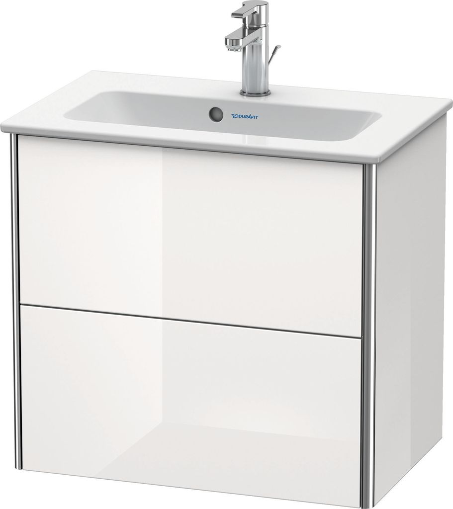 Duravit XSquare Waschtischunterbau Compact, wandhängend, 2 Schubkästen, 610x560x388mm, XS416502222