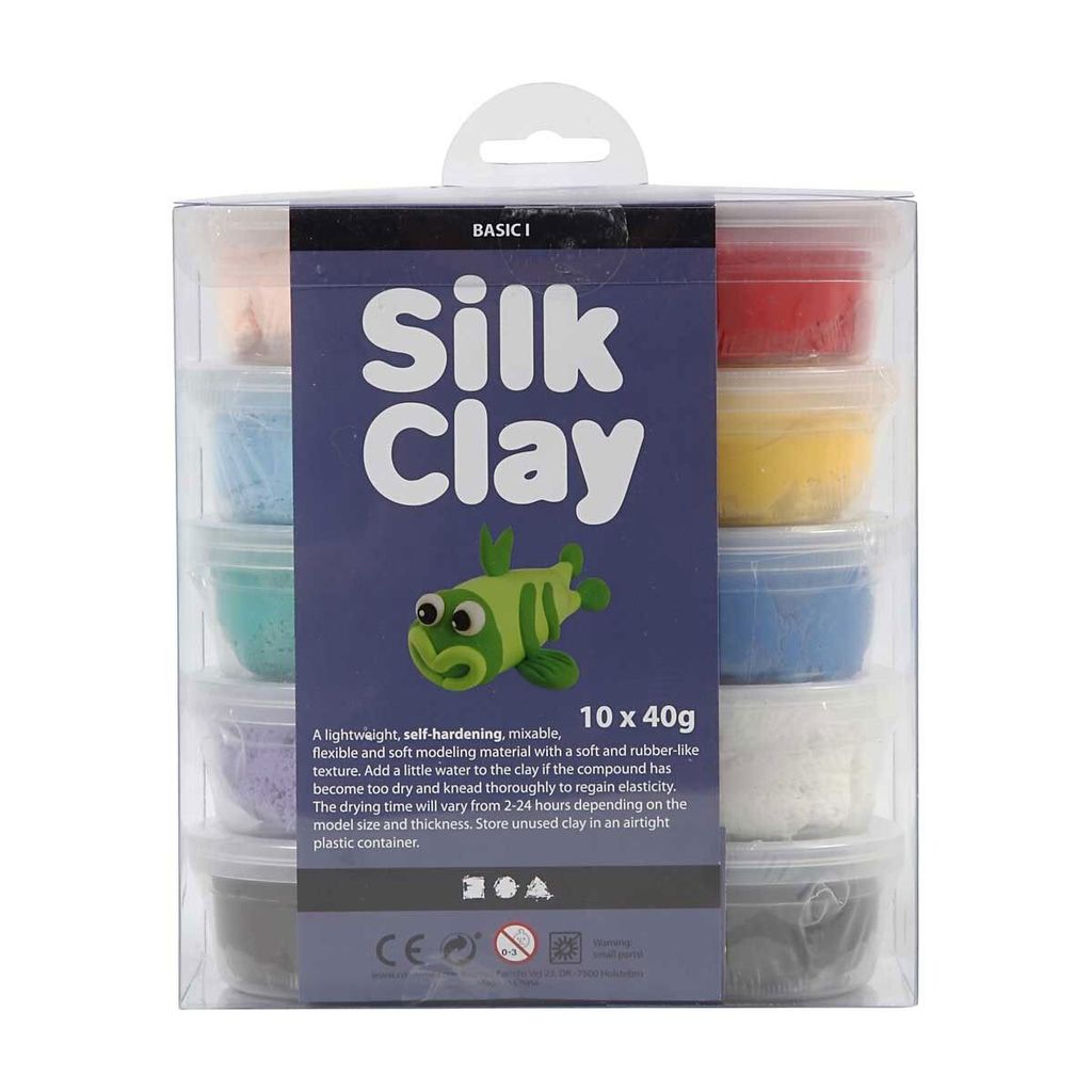 Silk Clay® Modelliermasse Set - Grundfarben - 10 x 40 g Produktbild 