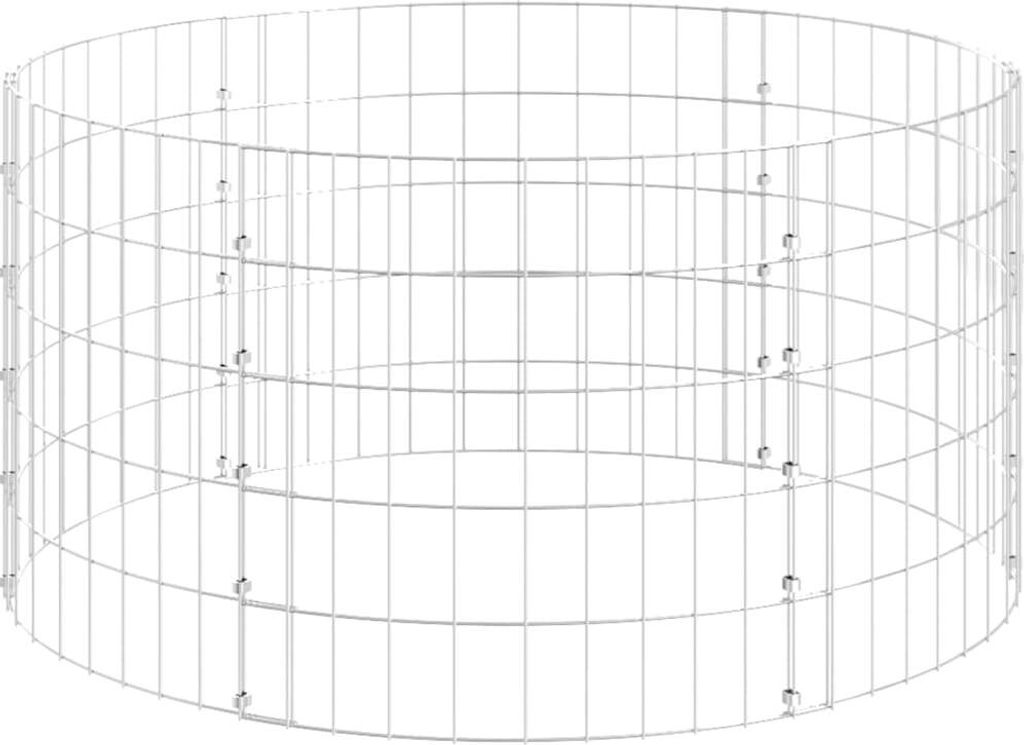 Gabionen-Säule Rund, Verzinkter Stahl – 30x50 Cm Für Steine, Garten-Deko & Sichtschutz