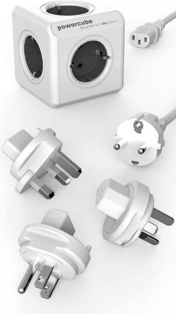 allocacoc ReWirable grau inkl. Reisestecker inkl. 1 m Kabel 1801GY/DERW3P