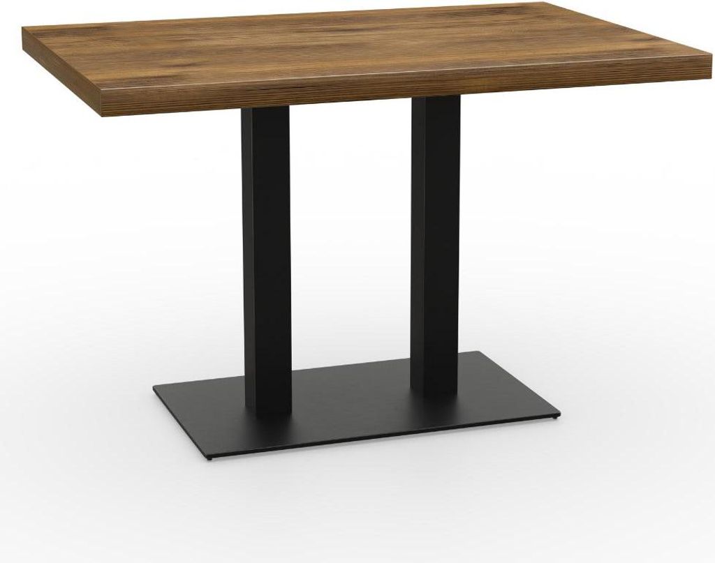 Bistrotisch 36 mm | 120x80 cm | Kastanienbraun | Gusseisen Gestell