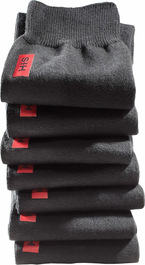 H.I.S. Basicsocken 7 er-Pack schwarz Größe 43-46