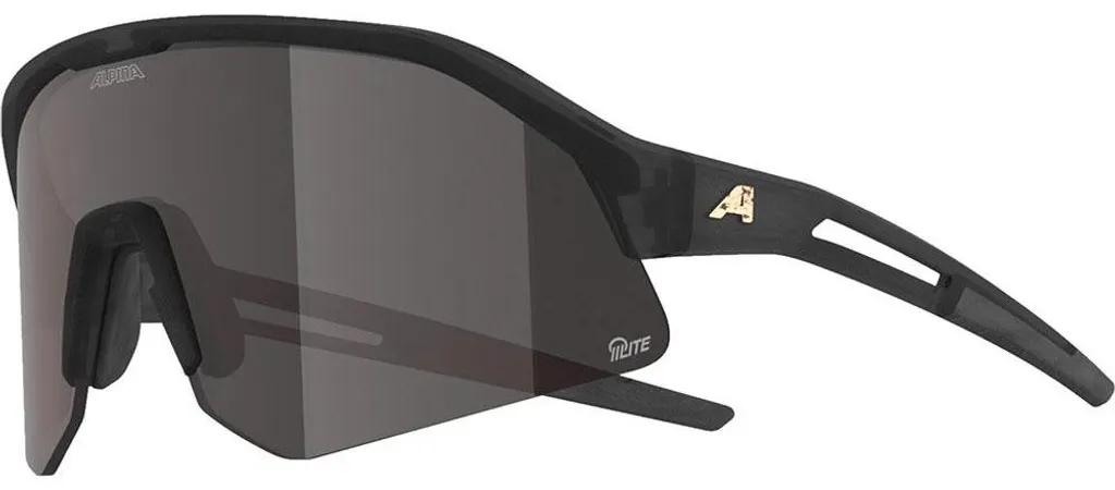 Lunettes de sport de vélo Alpina Sonic HR Q-Lite Noir Mat Design Ergonomique