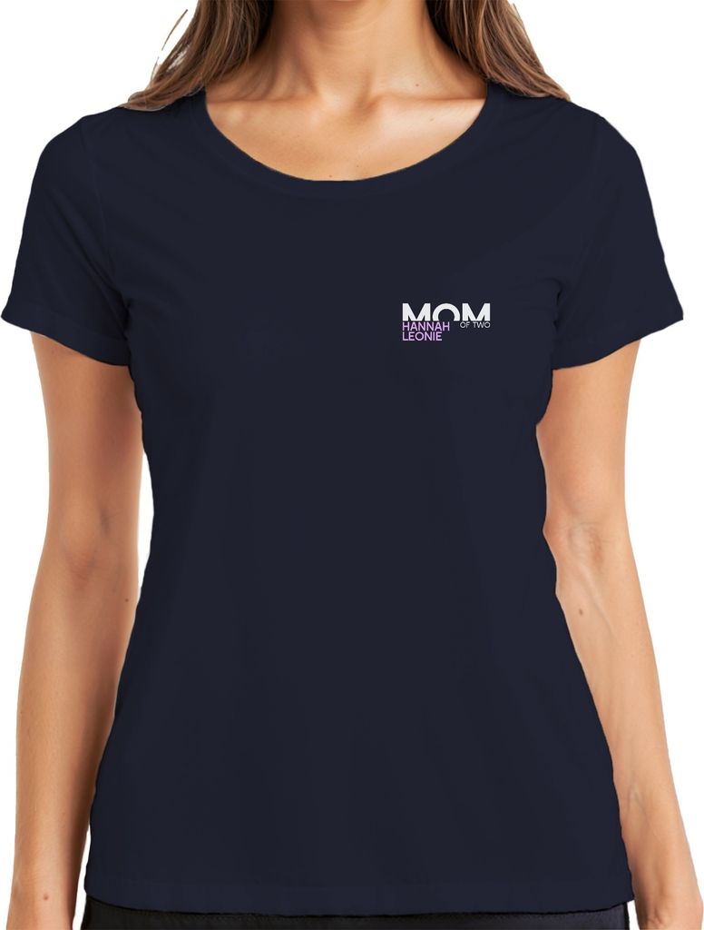 Muttertagsgeschenk für Mama Mom personalisiert mit Wunschnamen der Kinder Muttertag Mutter Geschenk Damen T-Shirt, Navy, XL