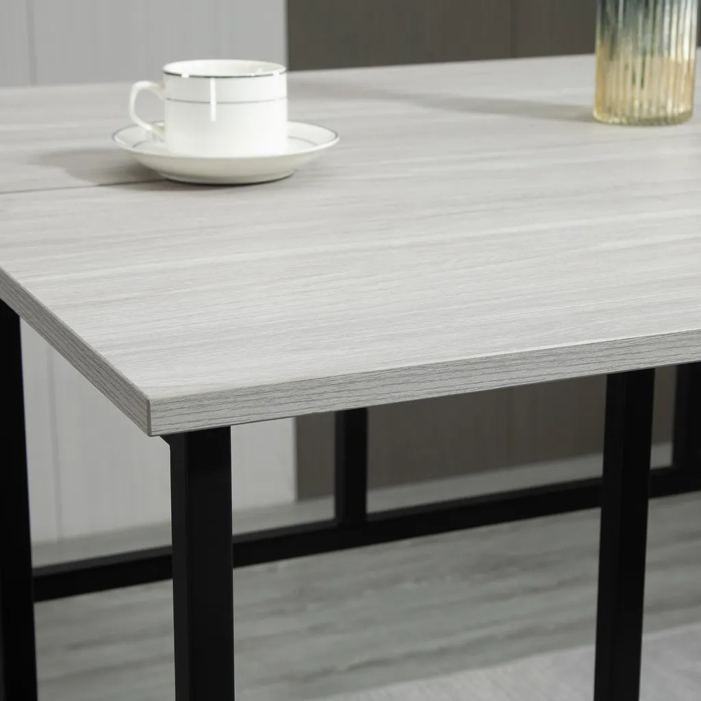 Set de Bar Industriel Compact : 2 Tables et 4 Tabourets Gain de Place