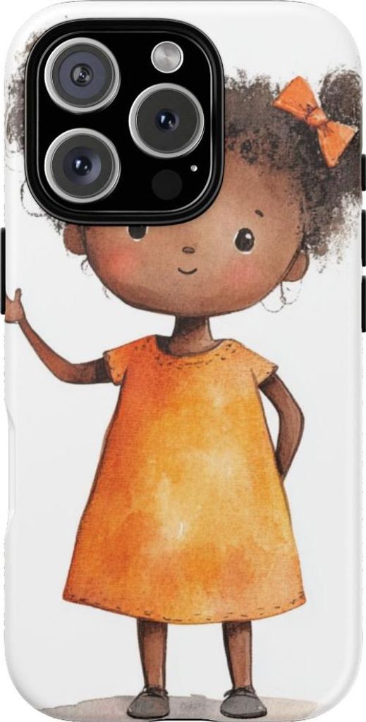 Niedliches Aquarell-Mädchen – Handyhülle Kompatibel mit iPhone 16 Pro