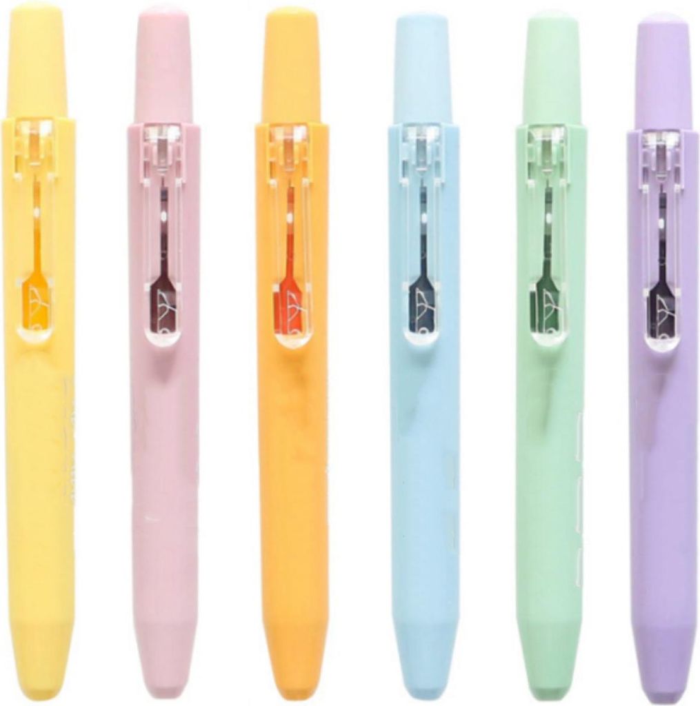 Set mit 6 Stück Textmarkern, Bibel Highlighter, Bibel Marker Stifte mit Klick-Technologie, Ungiftige und Hochwertige Gel Highlighter Pen, Teddy's ...