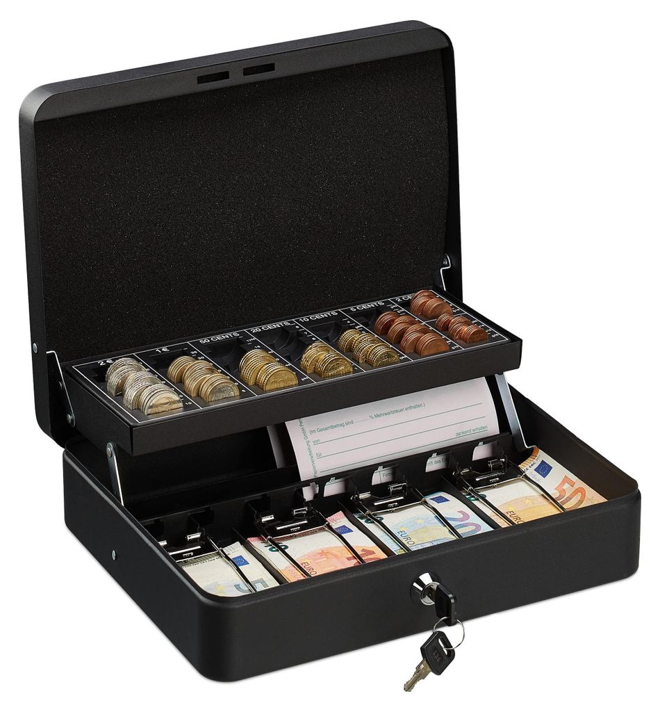 Pokladnička na kľúč RD30697, čierne Obrázok produktu 