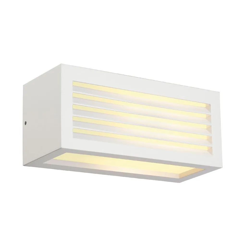 Applique murale extérieure pour terrasse SLV BOX-L blanche culot E27