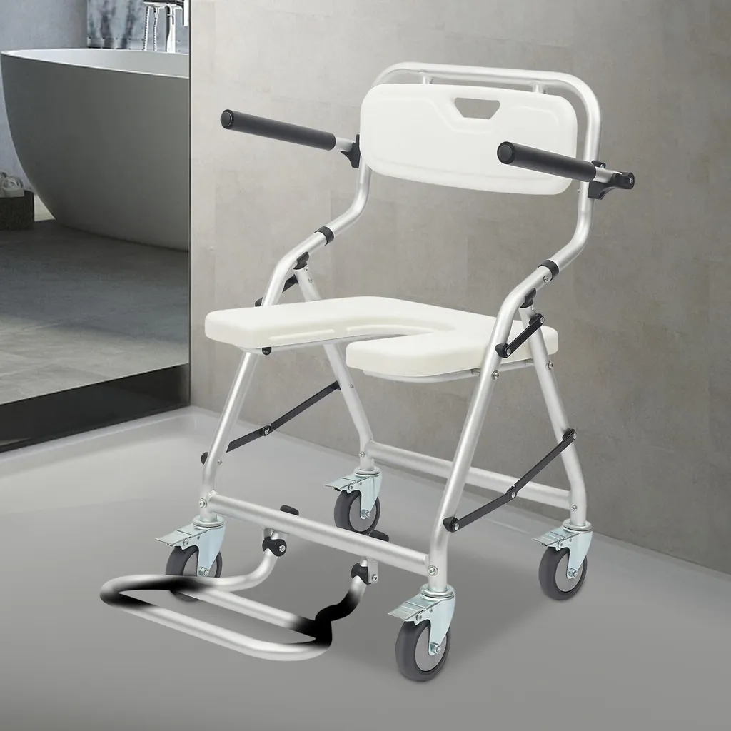 Chaise de douche pliante blanche contre les risques de chute - Sécurité Totale - 3
