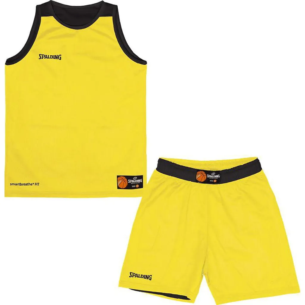 Ensemble de Basket Réversible Enfant Jaune et Noir Spalding Taille 152