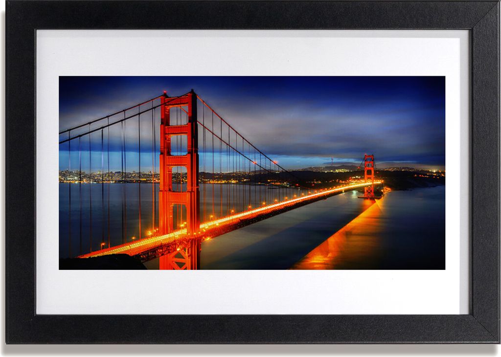 Bild 30x20 MDF-Rahmen Wandkunst Bridge-Architektur