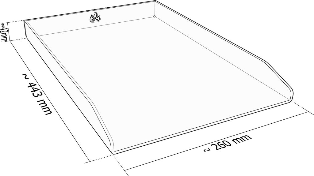 Grillplatte Plancha Edelstahl passend für Weber Spirit 200er und 300er Serie, Größe:2xx Serie Flame